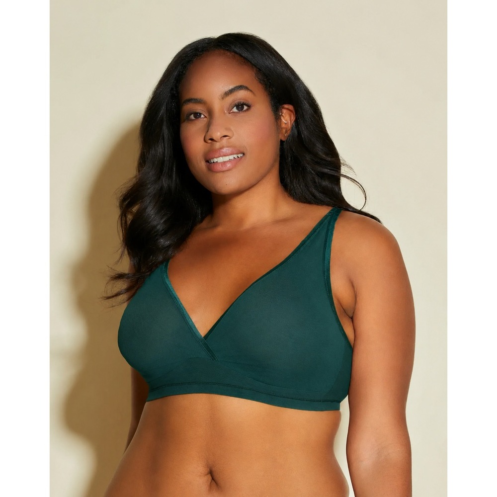 Cosabella Sheer Mesh Bralette Teal Green Soire Confidence Wireless Bra 1X